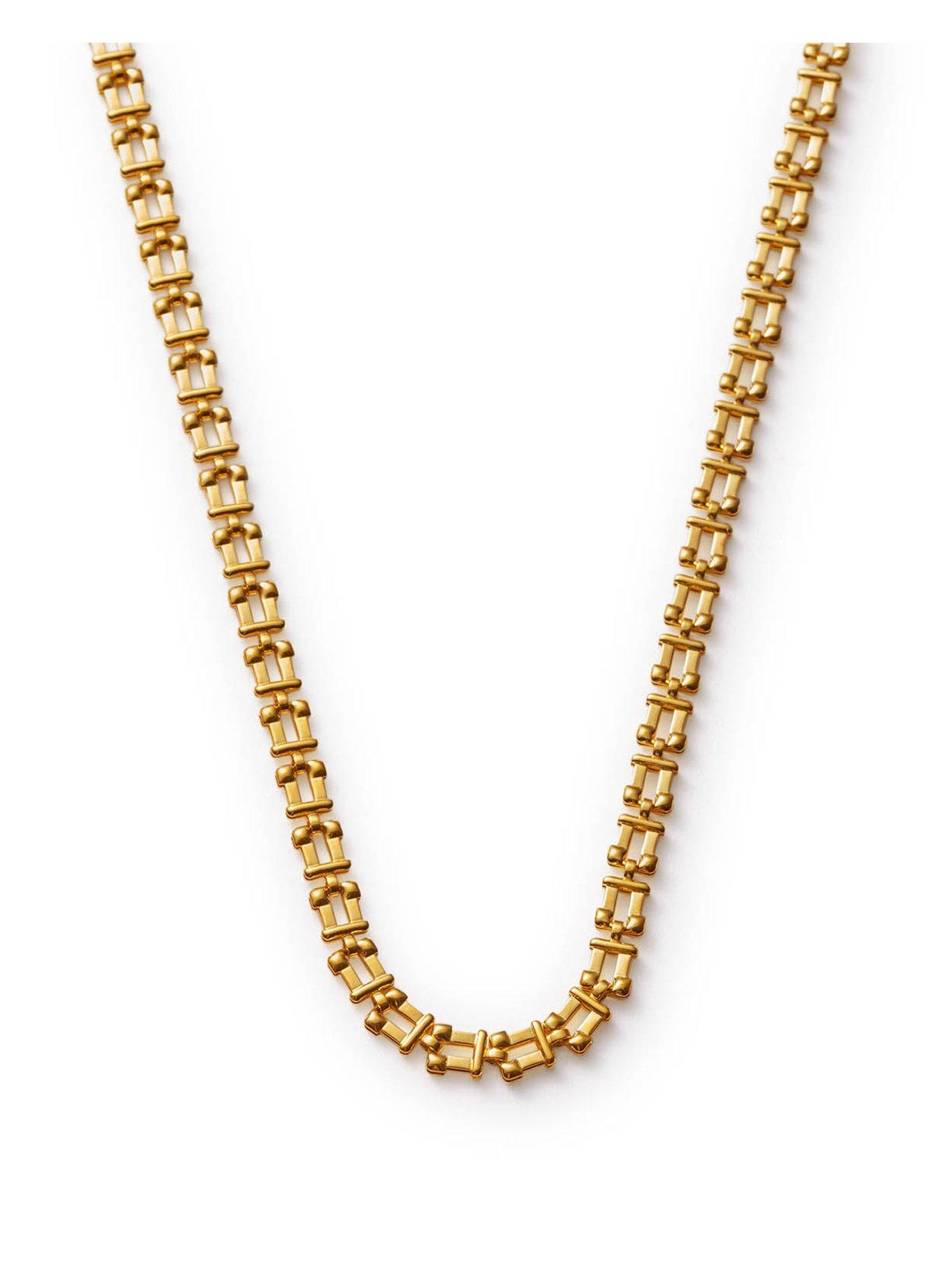 Katie Loxton GRECIAN LINK NECKLACE , Gold Coated , 40cm + 5cm extender