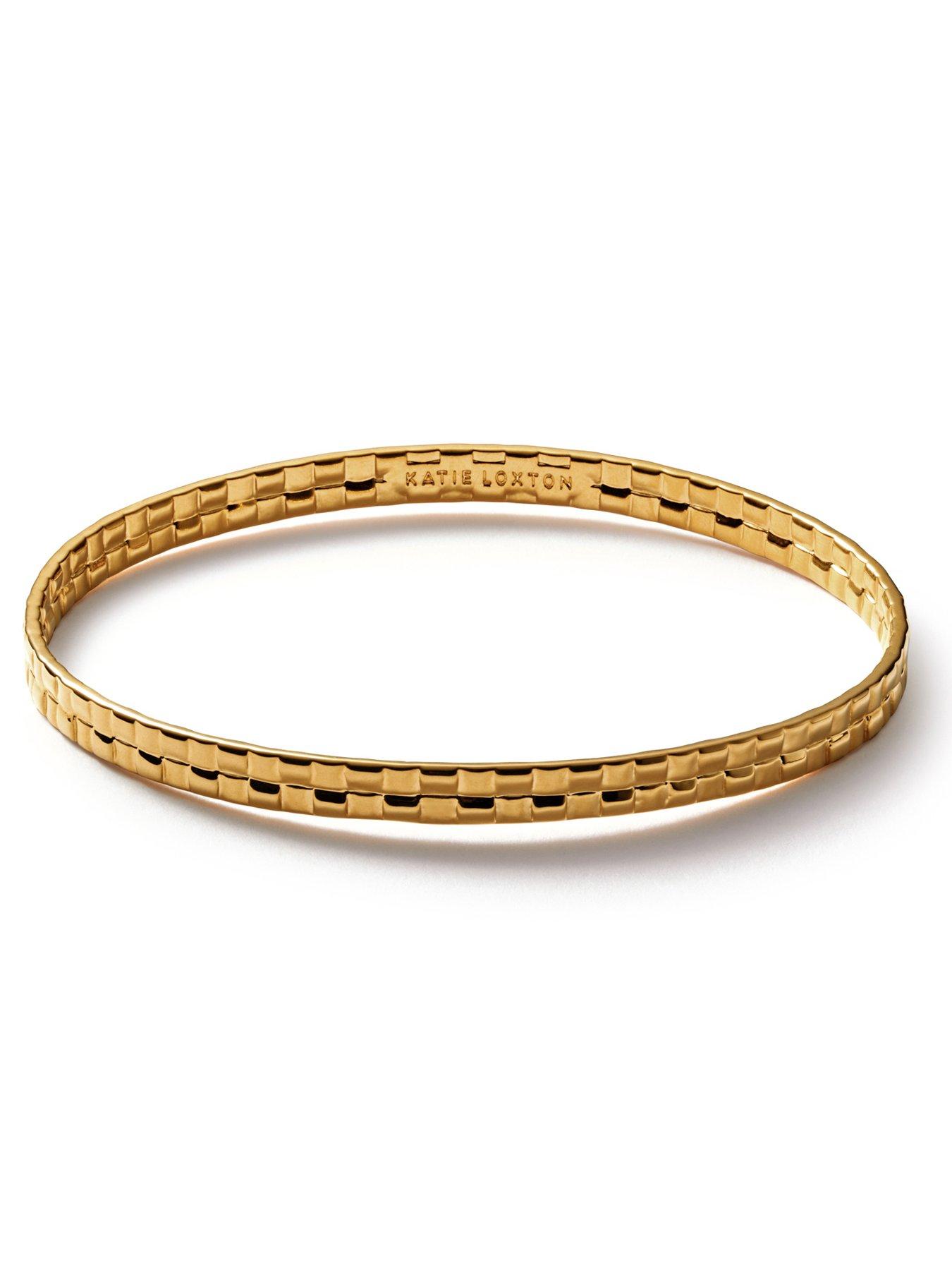 Image 2 of 5 of Katie Loxton TAYA WOVEN BANGLE | Gold Coated | 6cm x 7cm