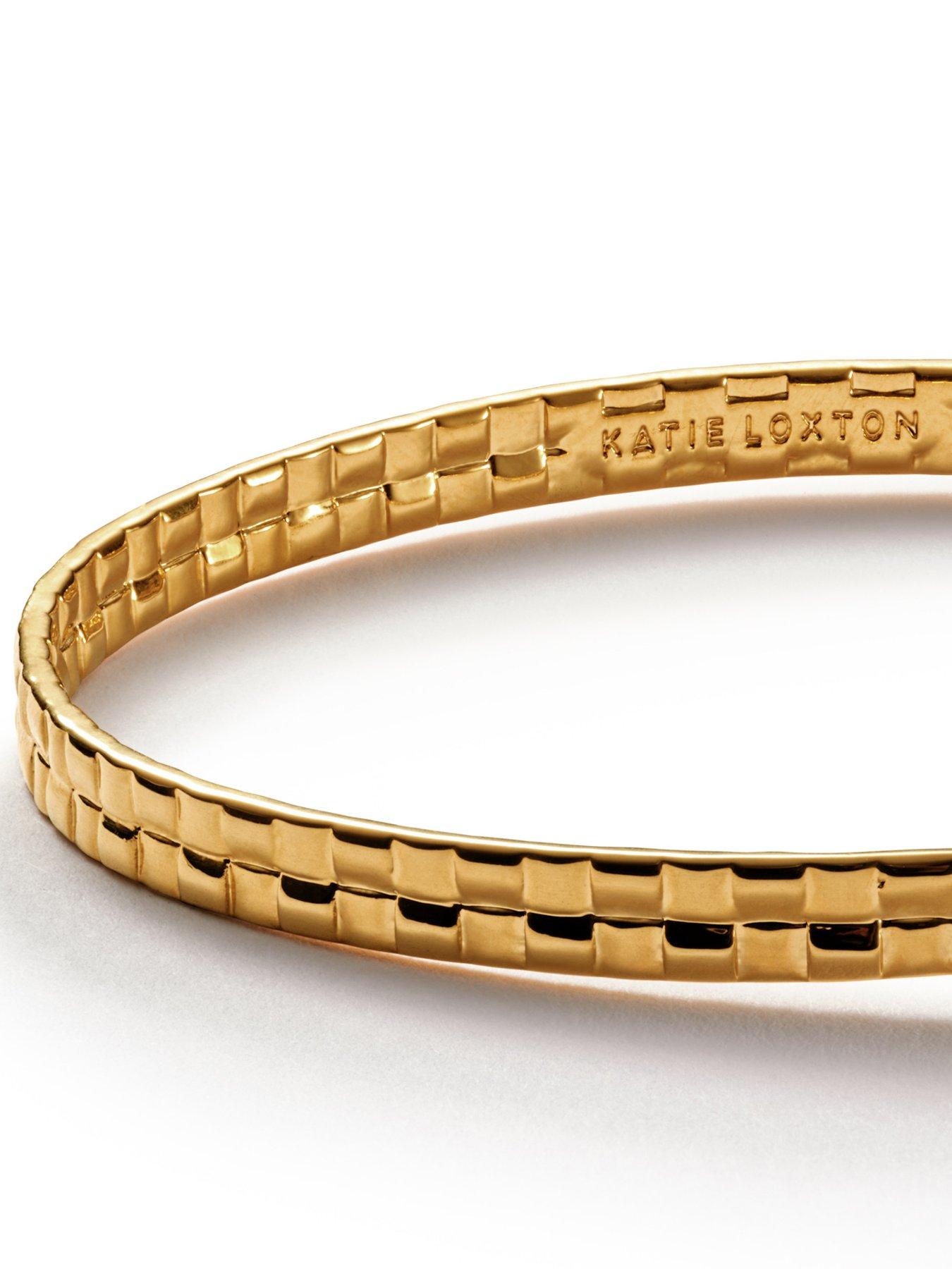 Image 3 of 5 of Katie Loxton TAYA WOVEN BANGLE | Gold Coated | 6cm x 7cm