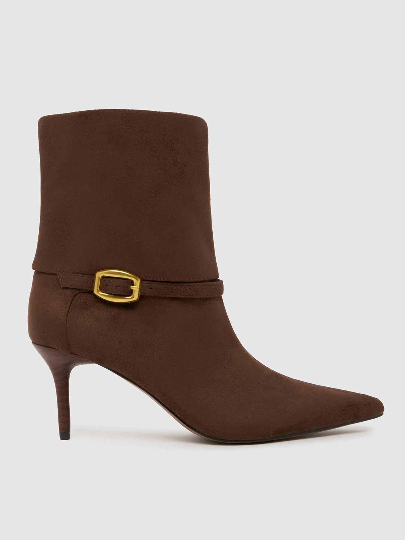 Schuh Brodie Buckle Formal Boots - Brown