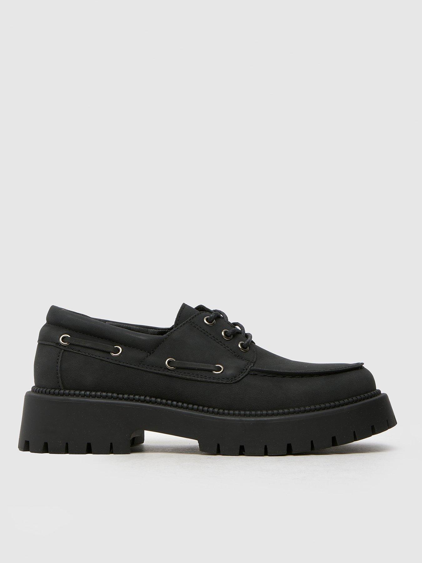 undefined Lowen Chunky Lace Up Boat Shoe - Black