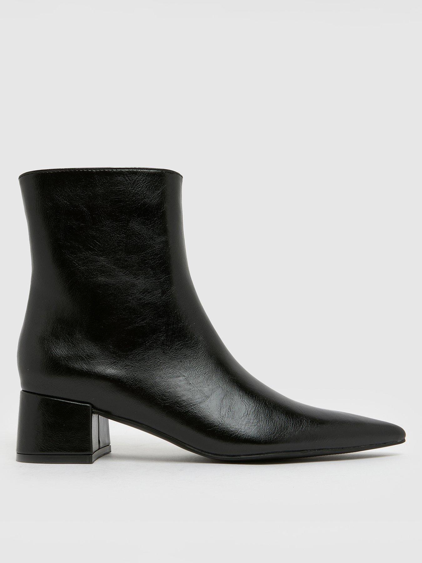 undefined Bridgit Block Point Boots - Black