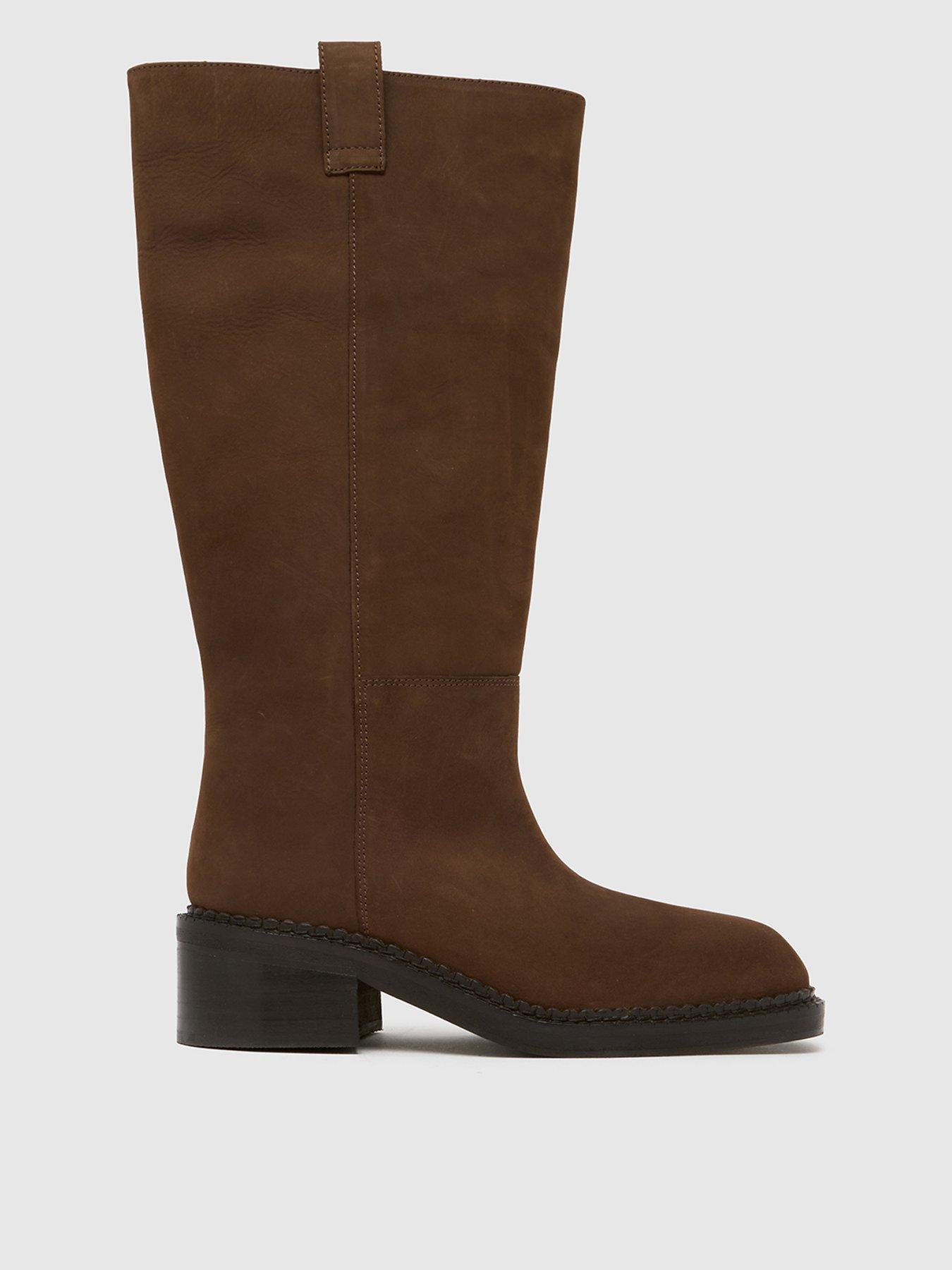 Schuh Doria Chunky Pull On Suede Boot - Brown
