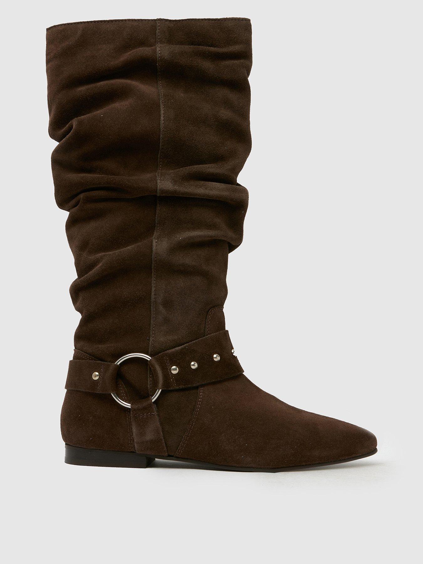 Schuh Dallis Stud Pixie Suede Boots - Brown