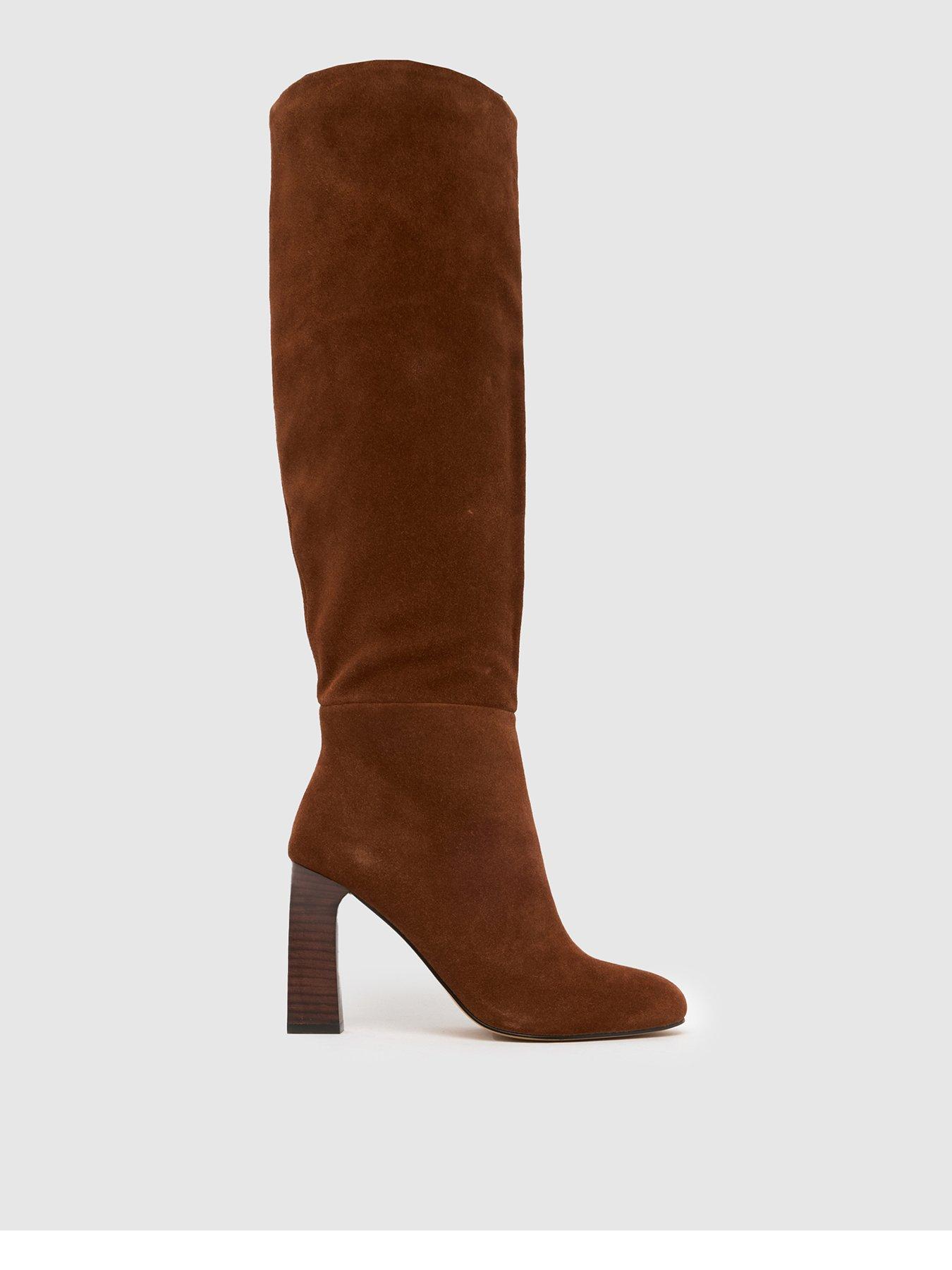 Schuh Draya Suede Knee High Boots - Brown