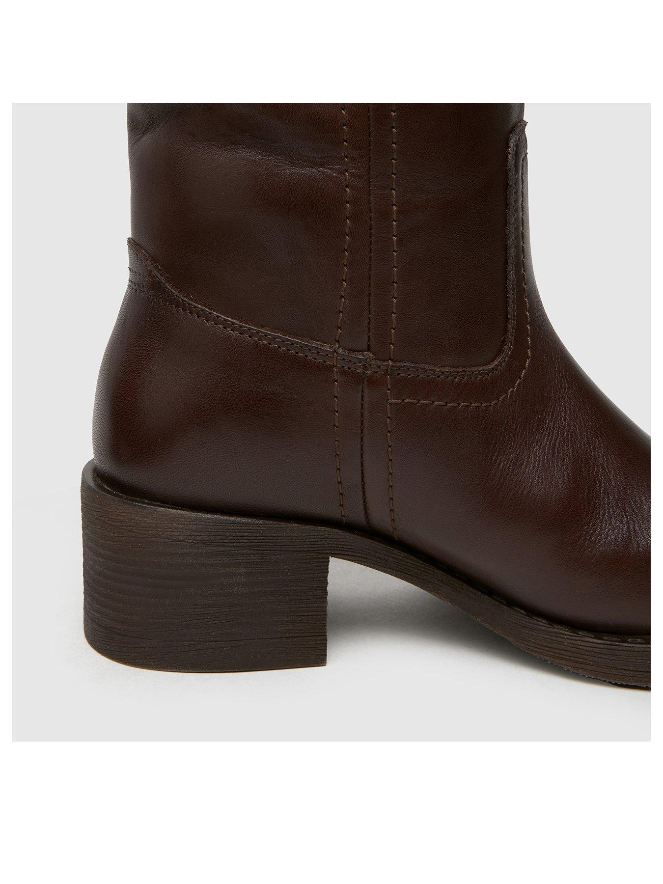 Image 3 of 4 of Schuh Damari Leather Pull On Boot - Brown
