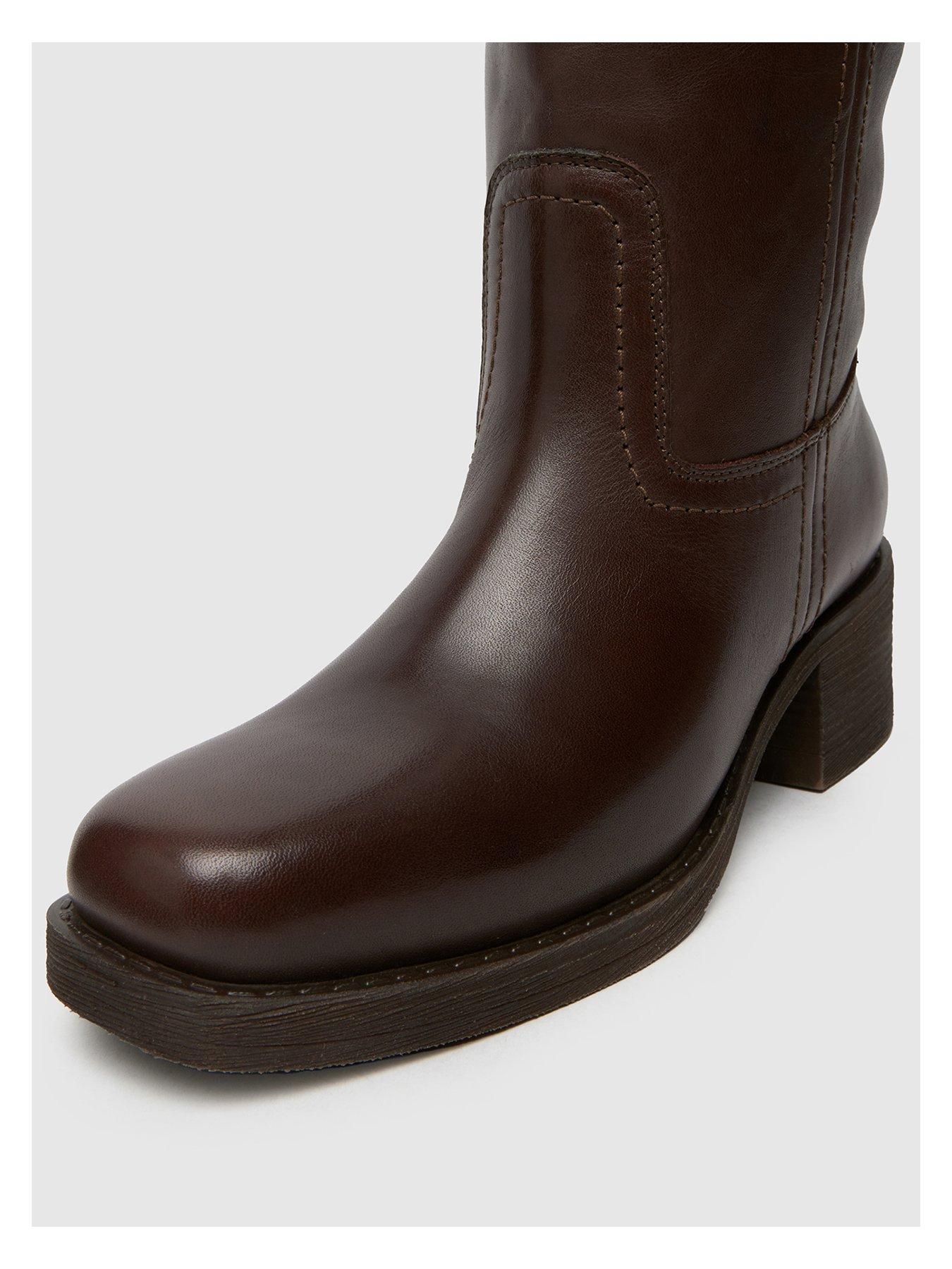 Image 4 of 4 of Schuh Damari Leather Pull On Boot - Brown