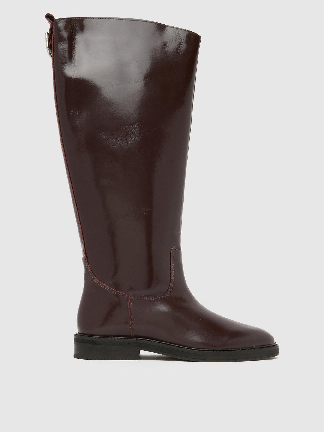 Schuh Daffodil Leather Riding Boot - Burgundy