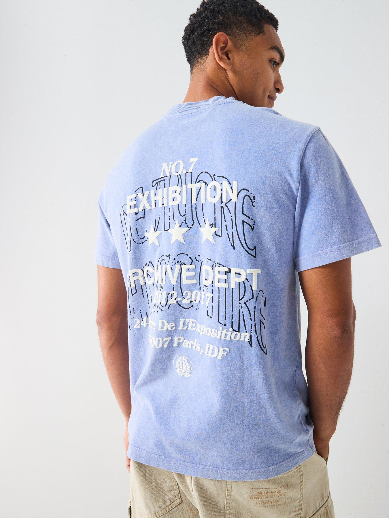 undefined Archive Dept Back Graphic T-Shirt - Light Blue