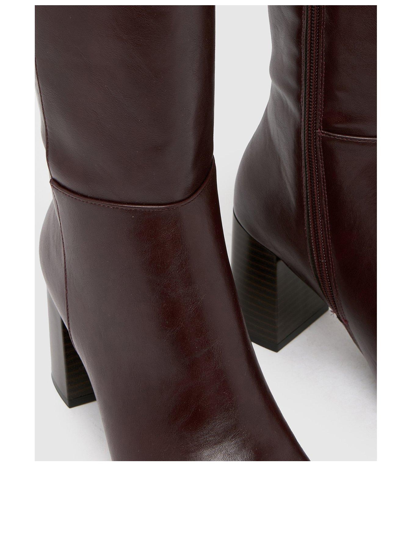 Image 3 of 4 of Schuh Devlin Knee High Boot - Burgundy
