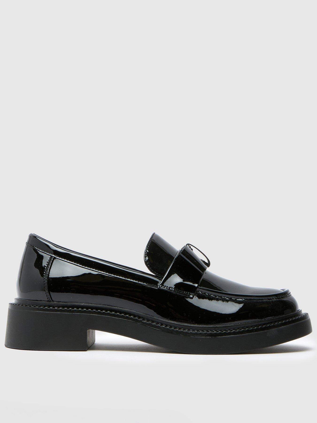 Schuh Lidia Patent Bow Loafer - Black