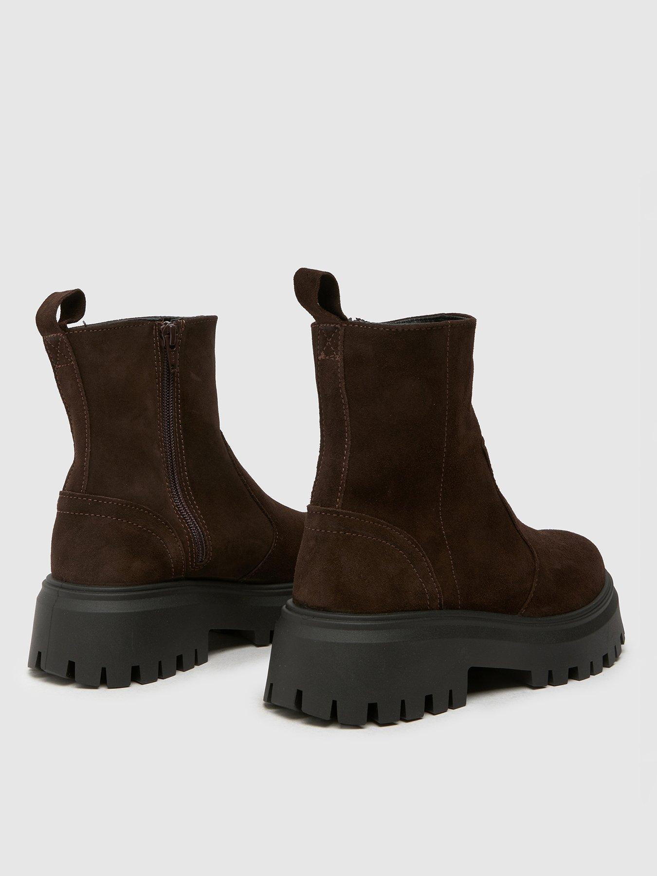 Image 2 of 4 of Schuh Ander Chunky Suede Boot - Brown