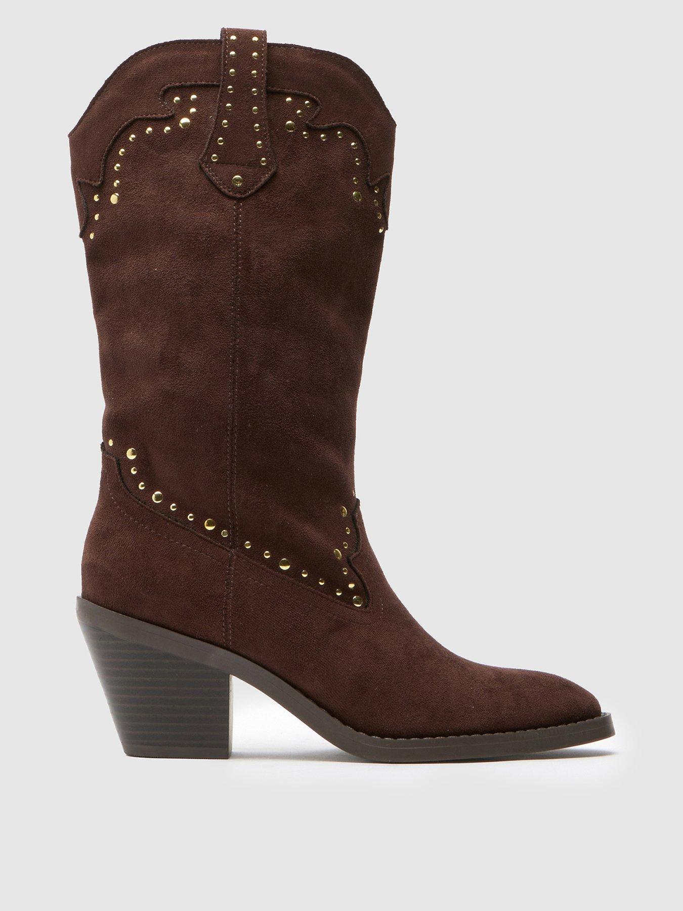 undefined Brielle Studded Western - Brown