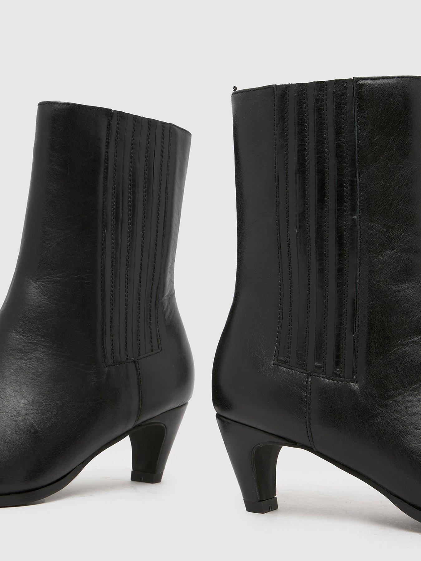 Image 4 of 4 of Schuh Betsy Leather Formal Boot - Black