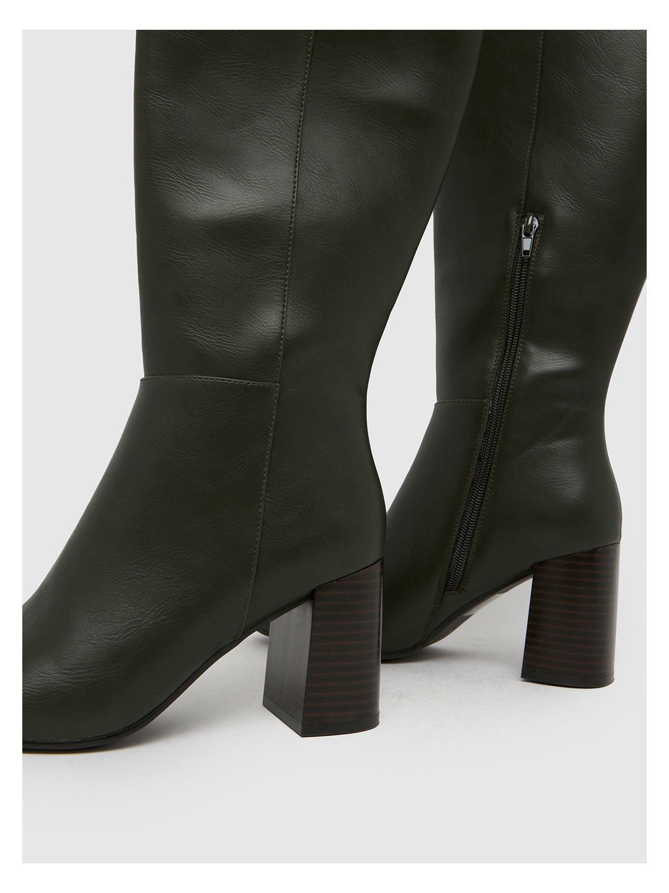 Image 4 of 4 of Schuh Devin Knee High Boots - Green