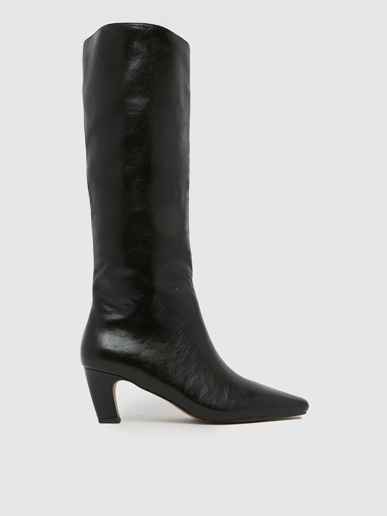 Schuh: Cone Knee Boots - Black