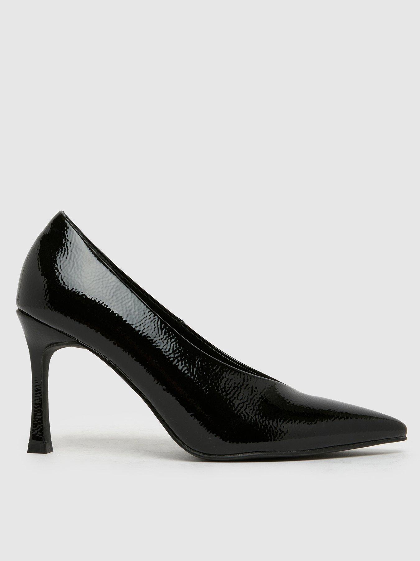 undefined Shy High Vamp Court Shoe - Black