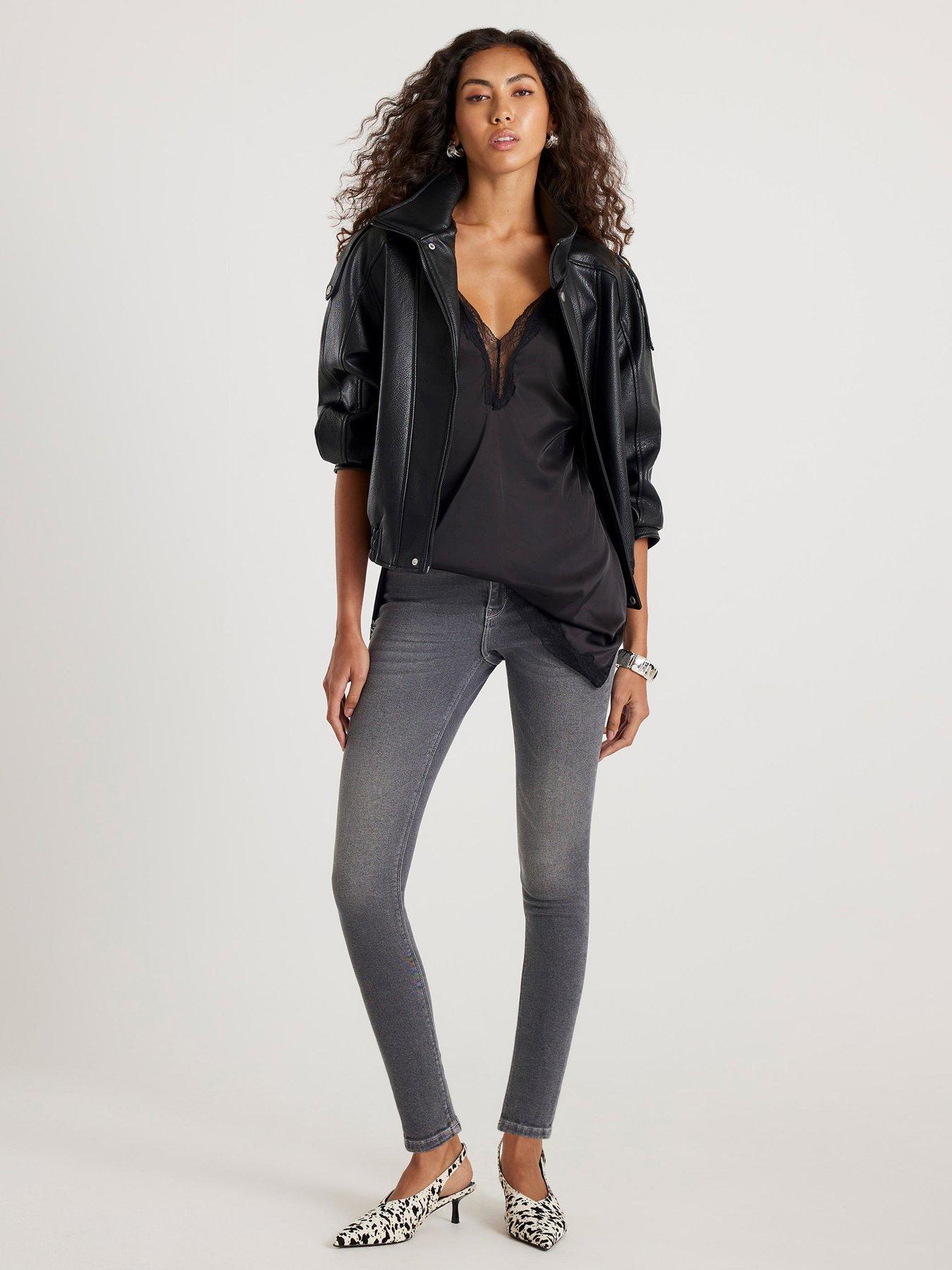 Image 3 of 4 of River Island Mid Rise Molly Sculpt Fog - Grey
