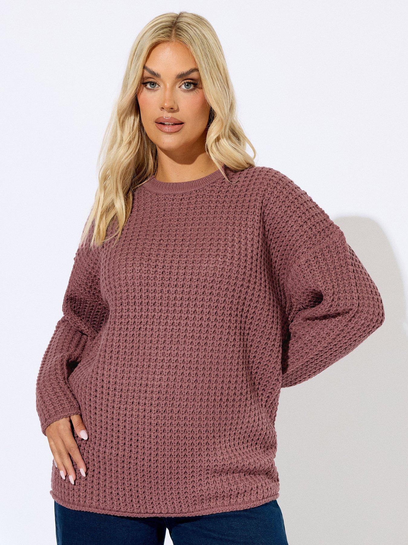 undefined Curve Waffle Jumper - Pink