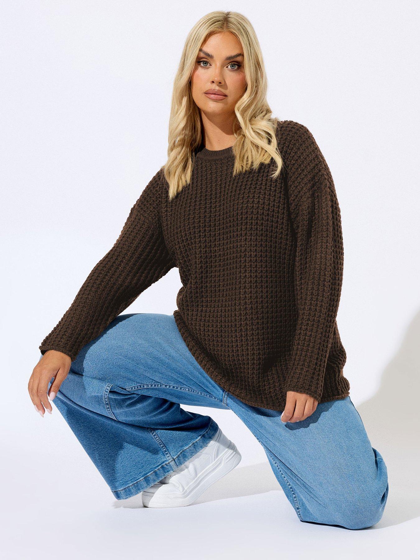 undefined Curve Waffle Jumper - Brown
