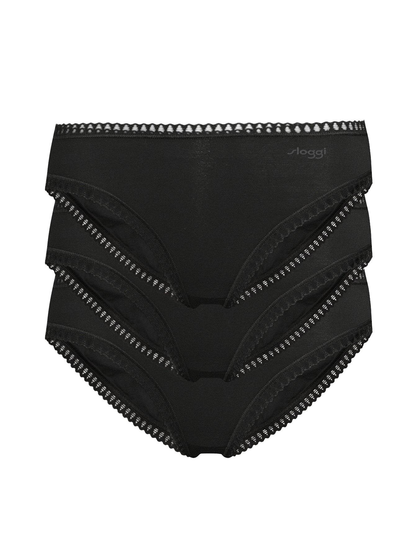 Sloggi Go Crush High Leg 3 Pack Briefs - Black