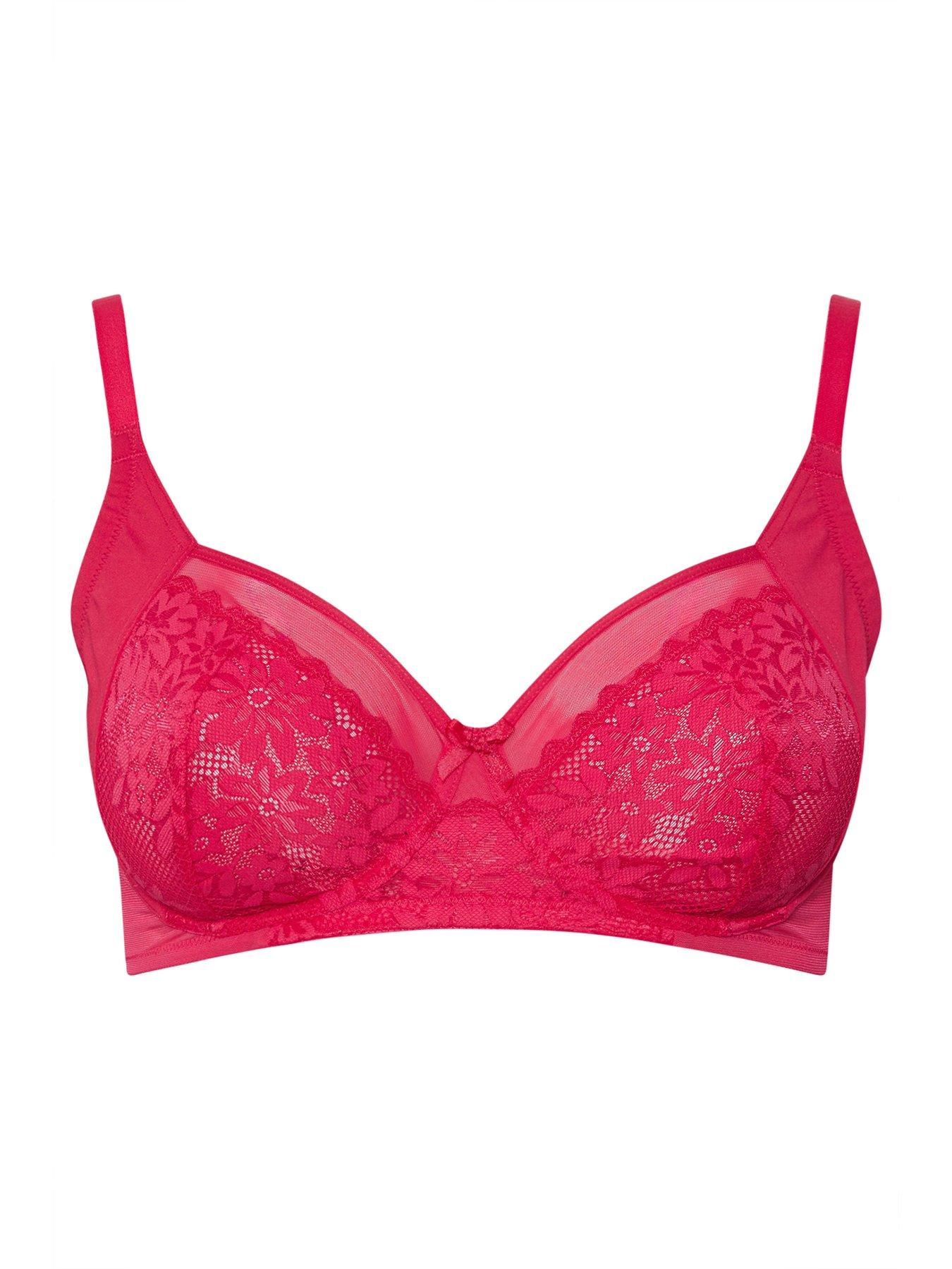Image 6 of 6 of Yours 2 Pack Underwire Bra - Pink/Black