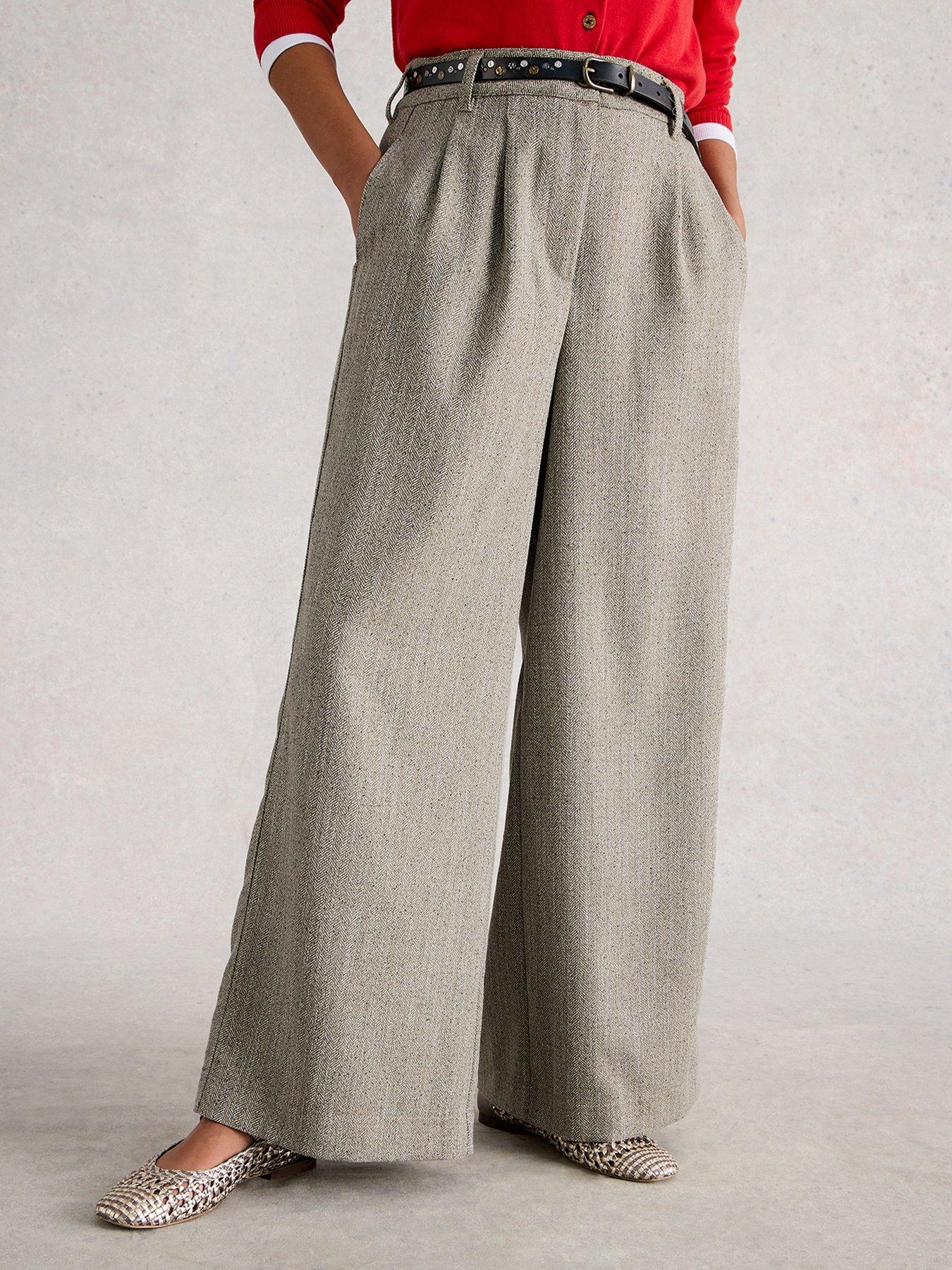 White Stuff Sasha Wide Leg Trouser - Dark Brown main image 1