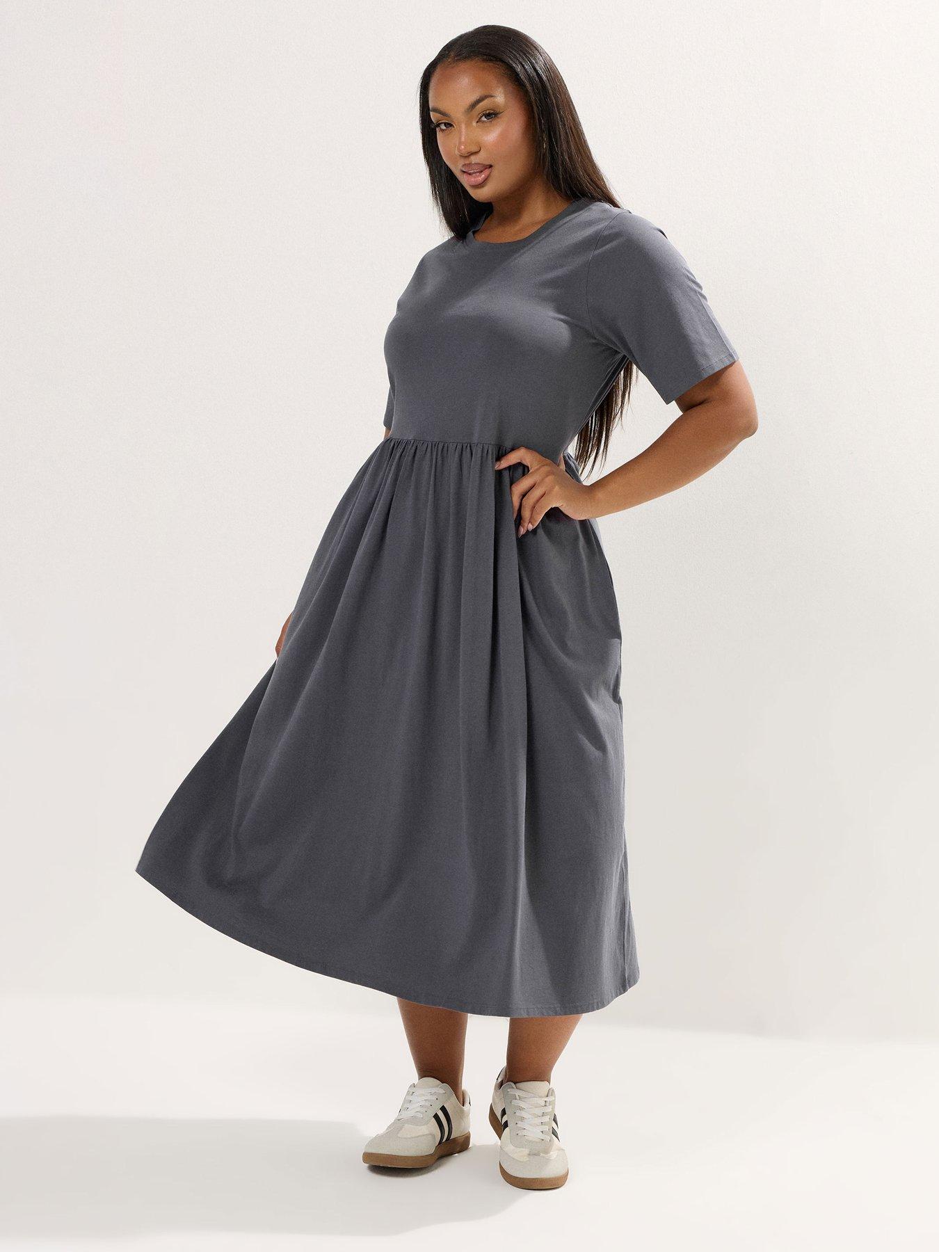 undefined Curve Throw On Smock Dress