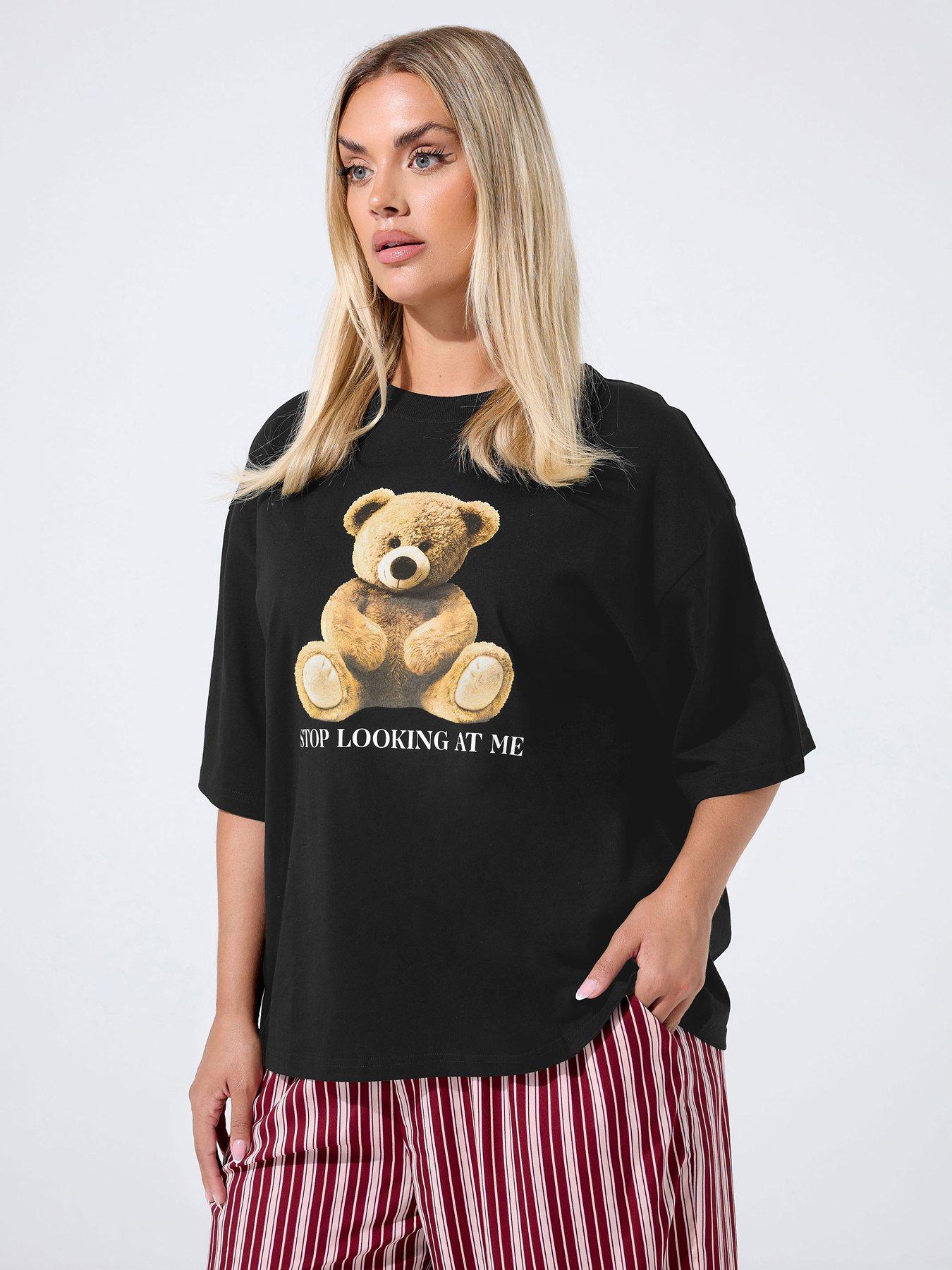 undefined Curve Teddy T-Shirt - Black