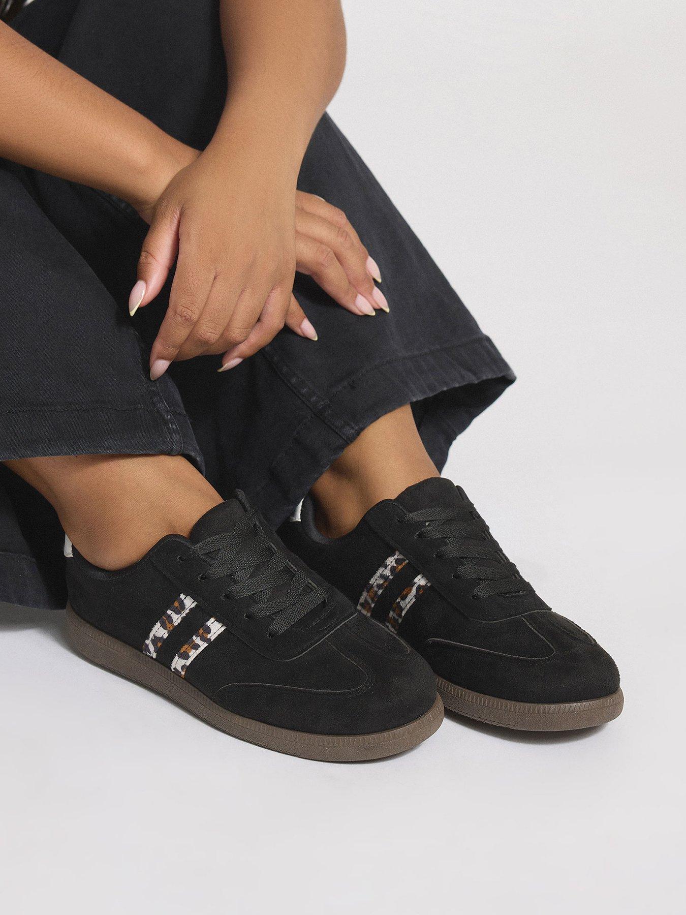 undefined Extra Wide Fit Retro Animal Stripe Trainer
