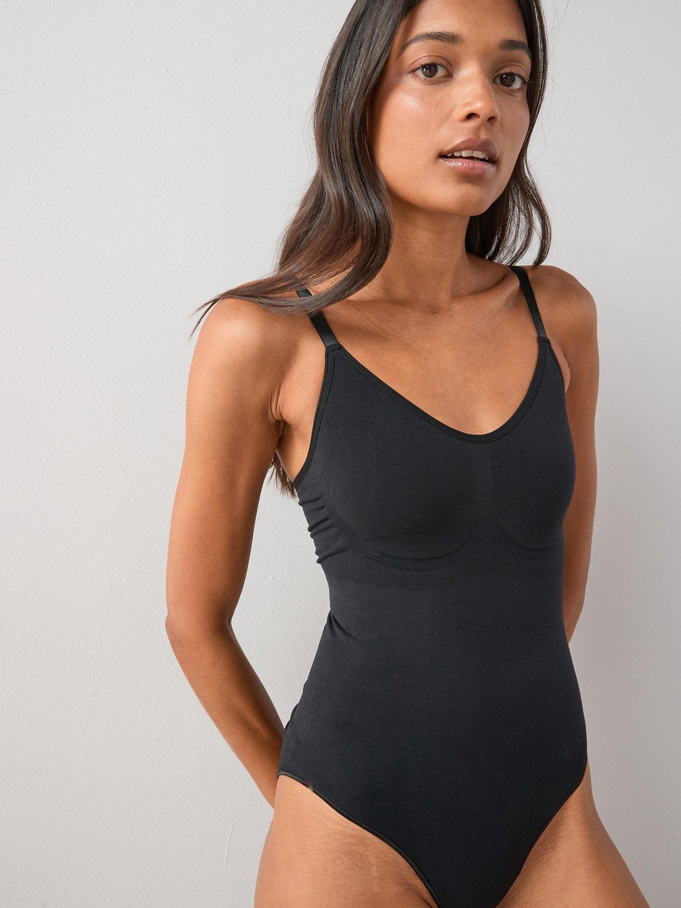Image 1 of 6 of The Very Collection Shape Enhancing Seamless Bodysuit- Strong Control - Black