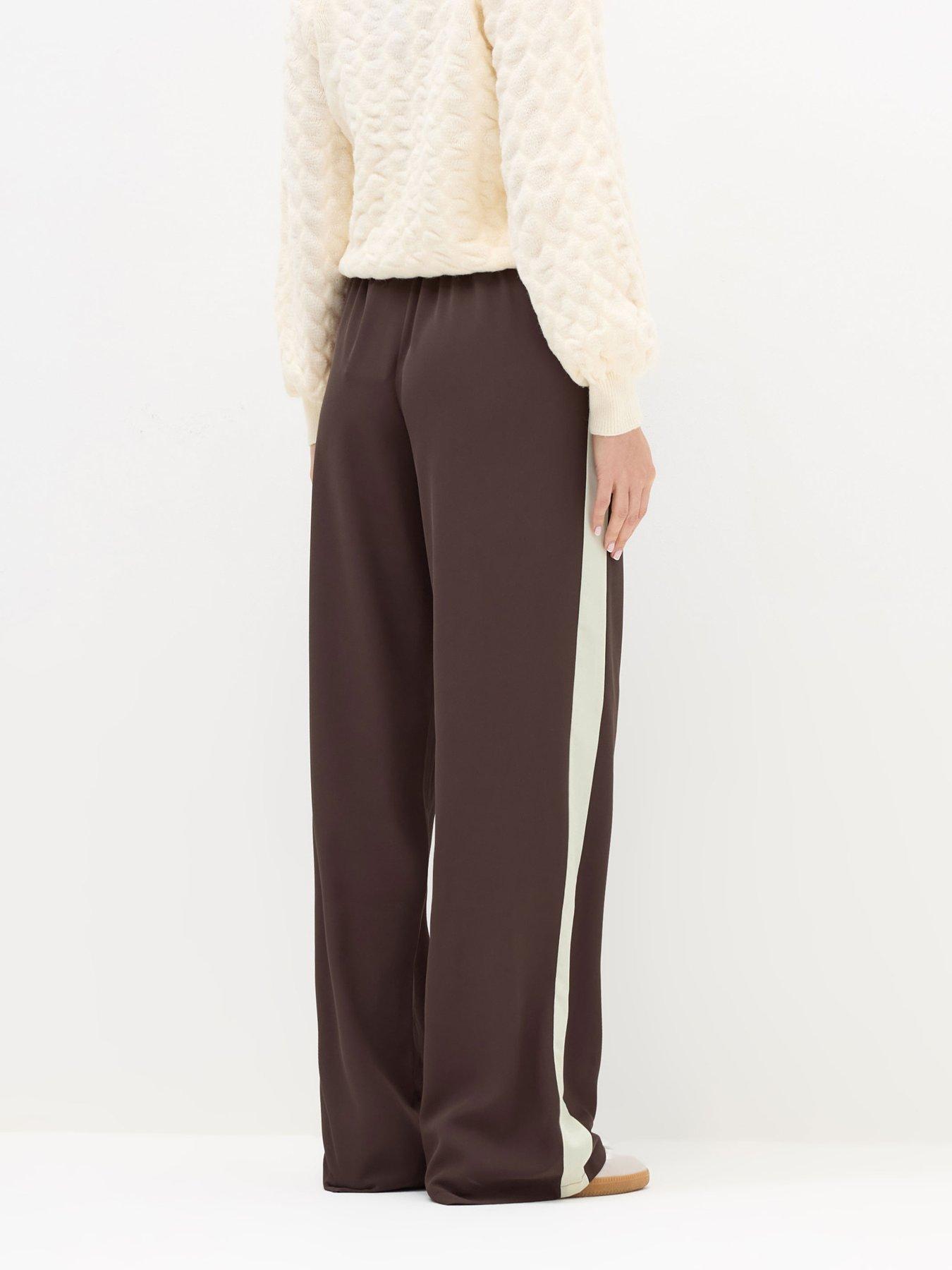 Image 2 of 4 of Long Tall Sally Side Stripe Wide Leg Trouser 34" - Brown