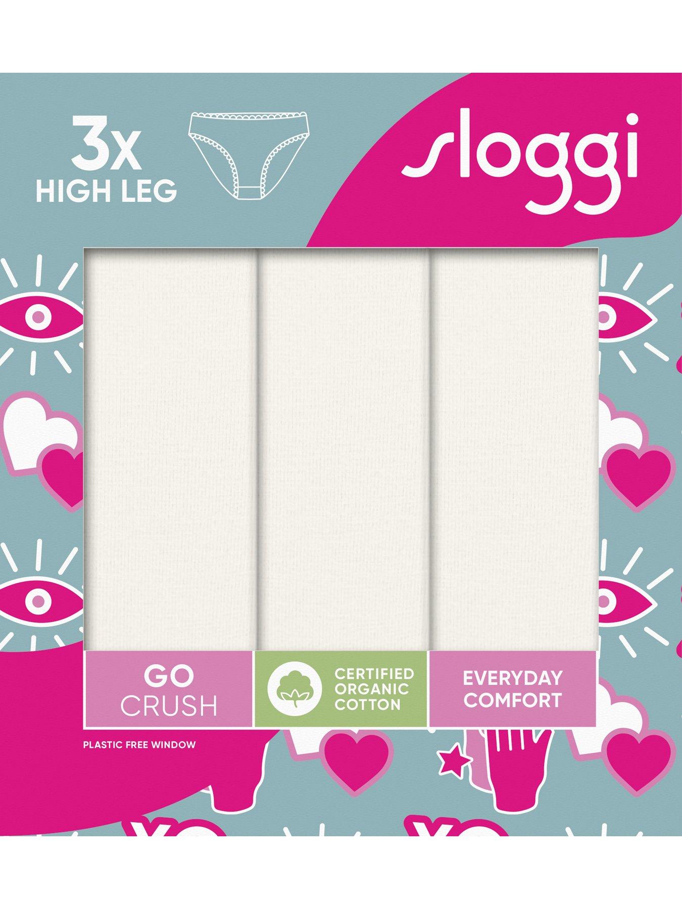 Image 5 of 5 of Sloggi Go Crush High Leg C3Pk - White