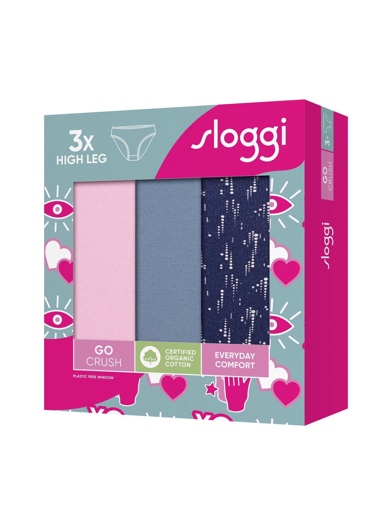 Sloggi Go Crush High Leg 3pk Pinkbluenavy Very 
