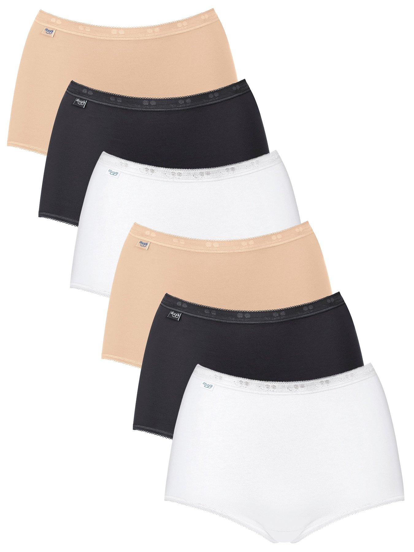 Sloggi Basic+ Maxi C6p - Black/white/beige
