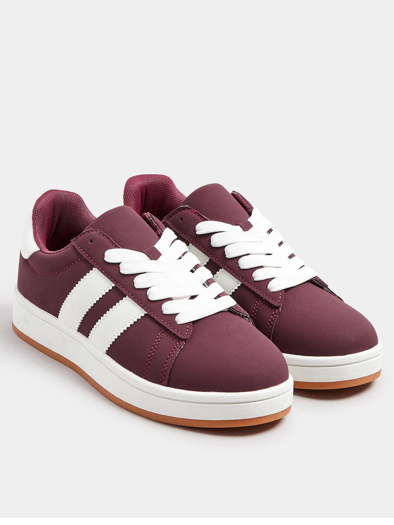 undefined Wide Fit Padded Skate Trainer - Red