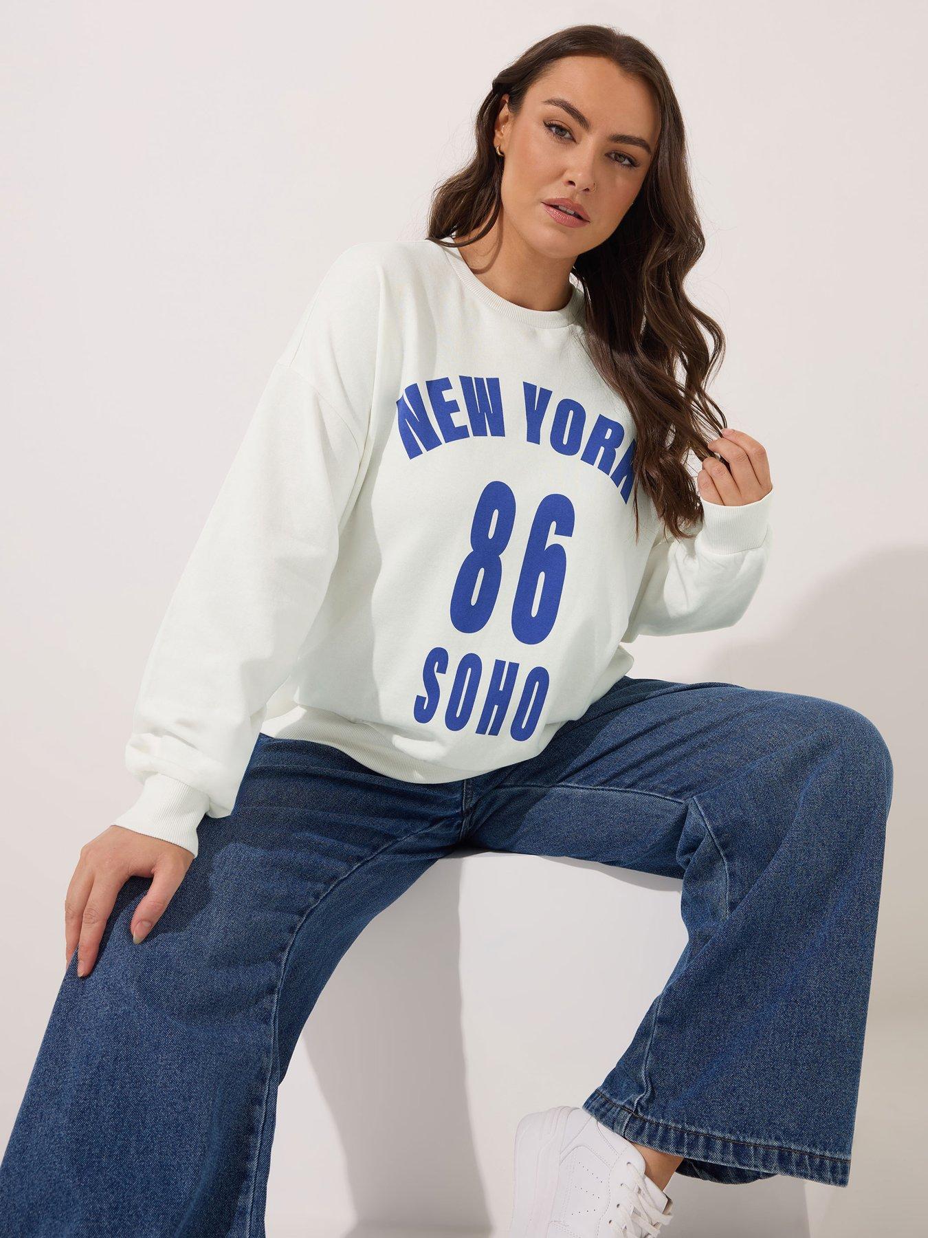 undefined Curve New York Soho Crew Neck Sweatshirt - White