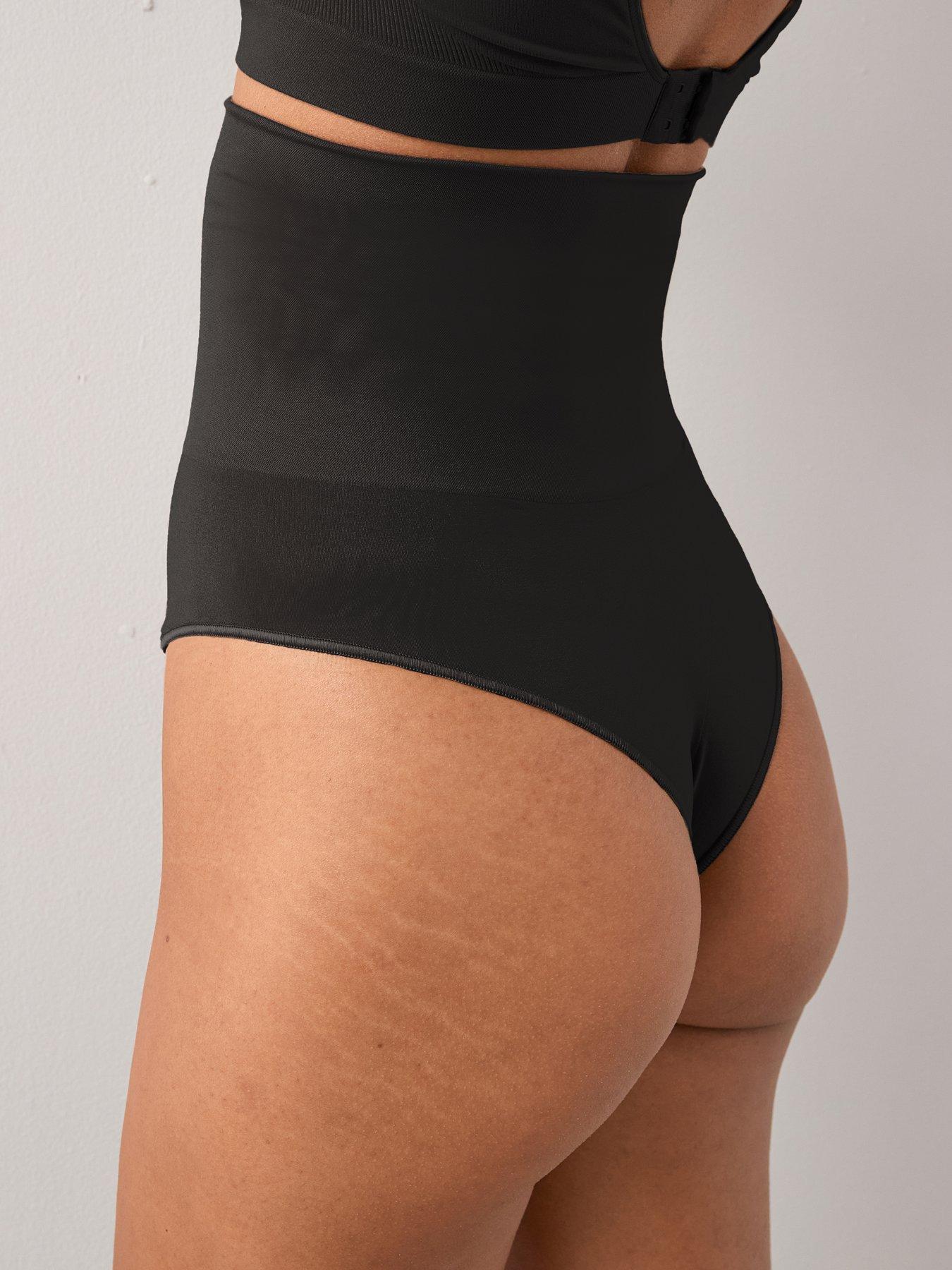 Image 2 of 4 of The Very Collection Shape Enhancing Seamless High Waist Thong - Strong Control - Black