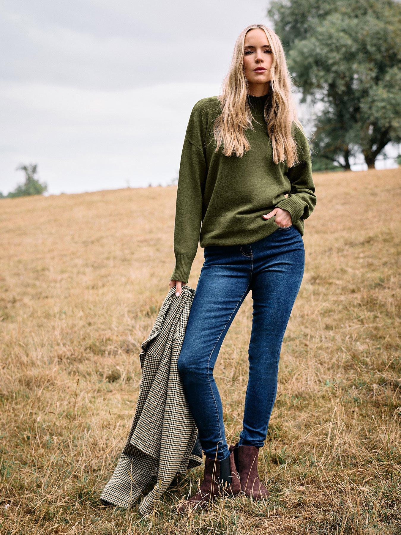 Long Tall Sally Turtle Neck Jumper - Green