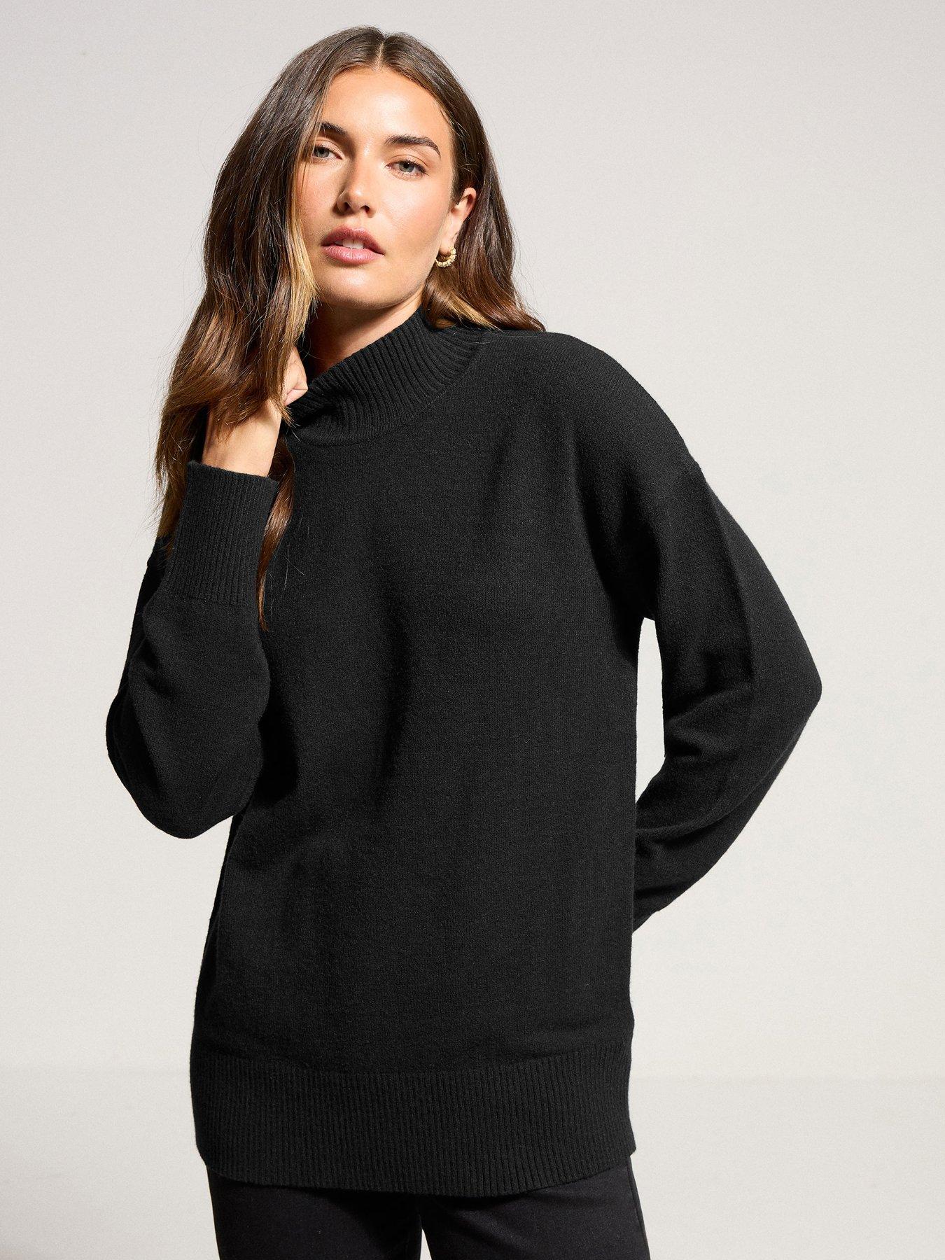 undefined Turtle Neck Jumper - Black