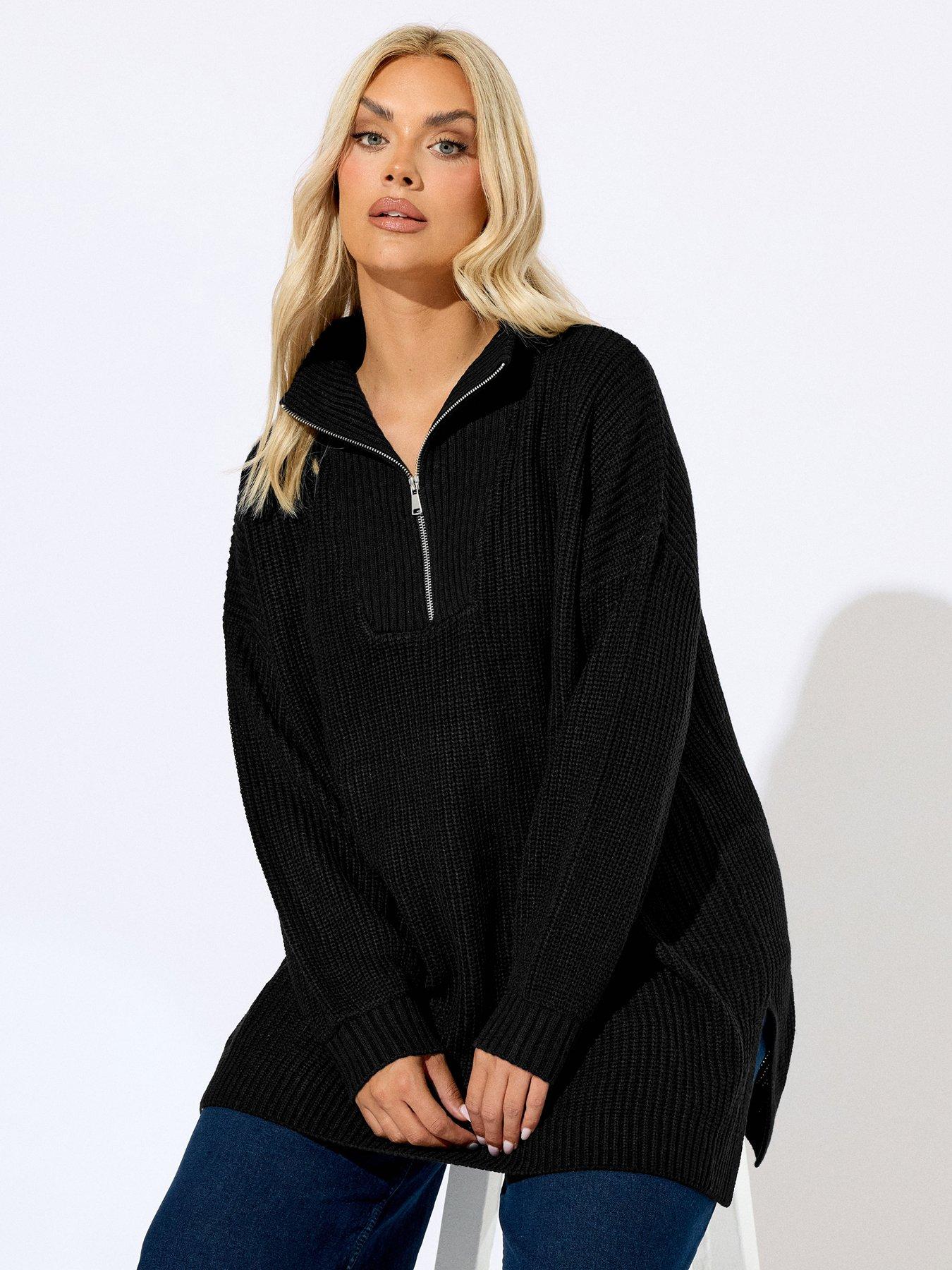 undefined Curve Quarter Zip Jumper - Black