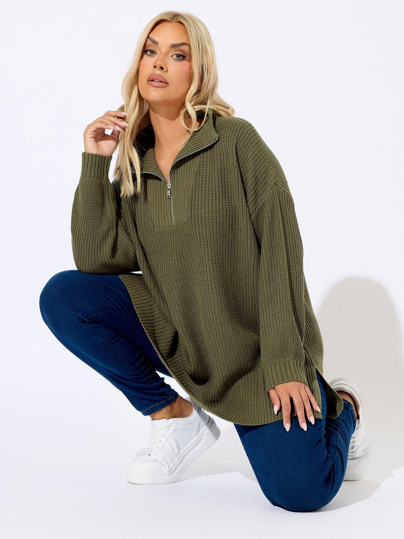undefined Curve Quarter Zip Jumper - Green