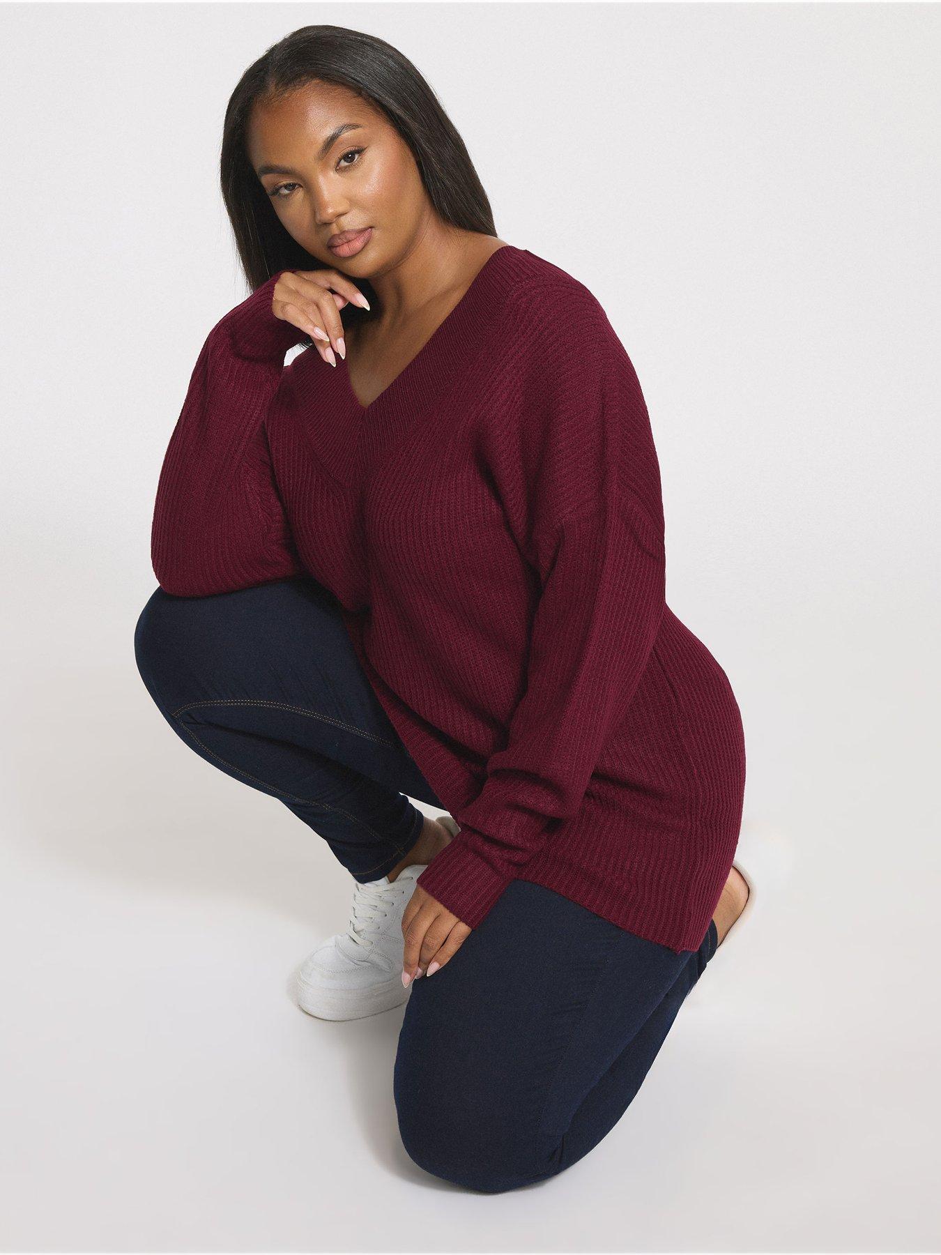 undefined Curve Double V Jumper - Red