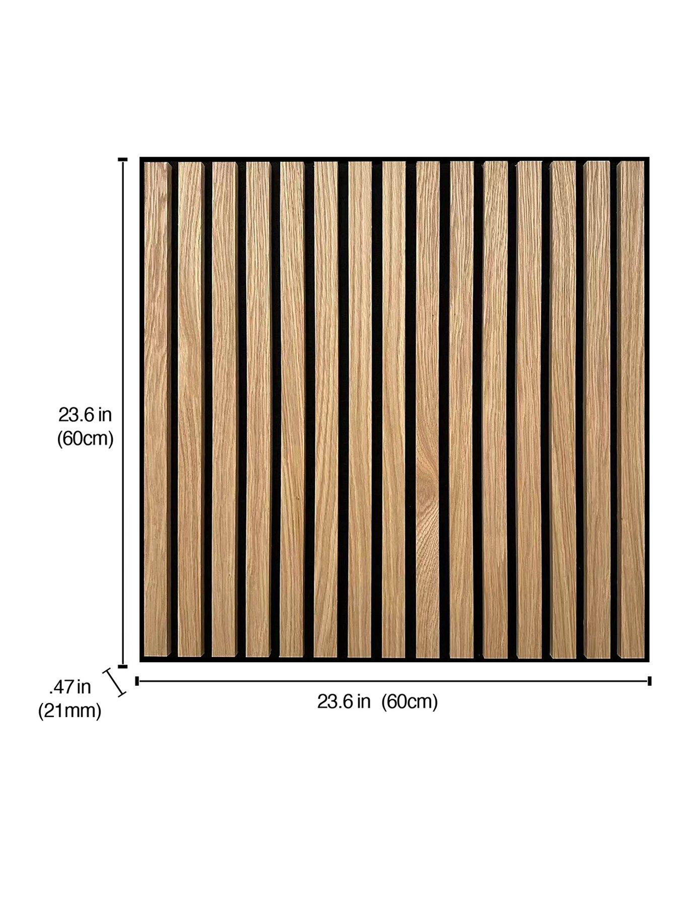 Image 6 of 7 of Wallpops Acoustic Slat Wood Tile Natural 60x60cm Wall Panel
