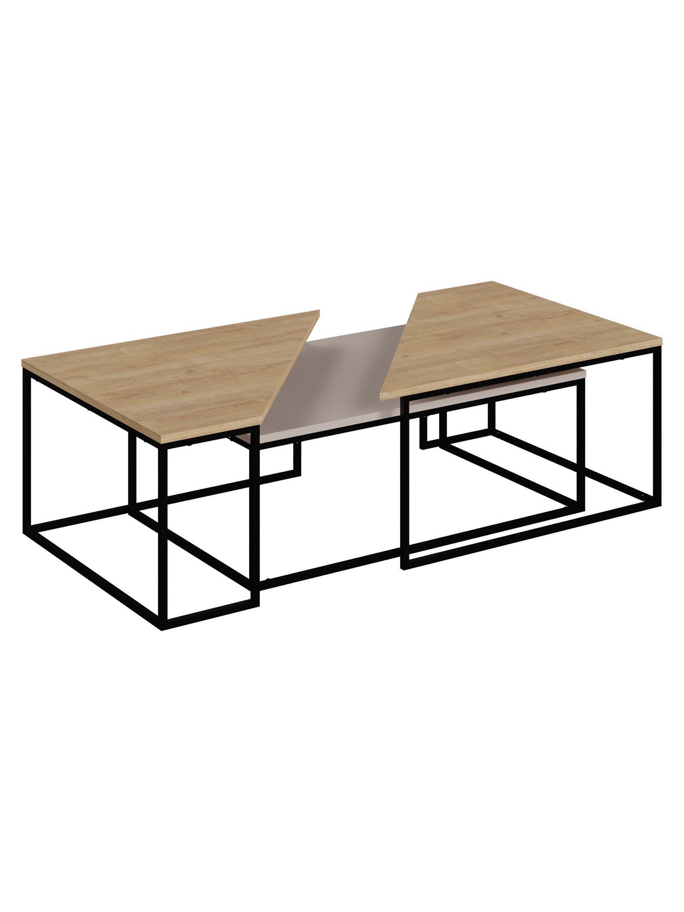 Image 3 of 6 of Decortie Ohlady Coffee Table - Mocha/oak