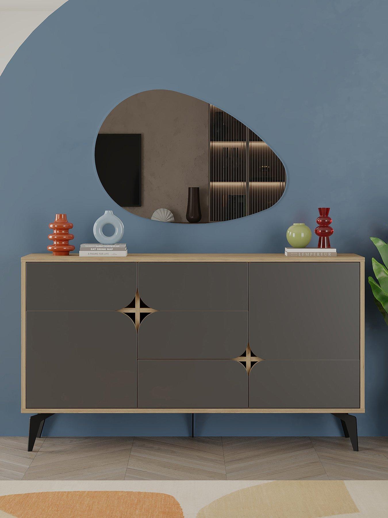 Decortie Spark Sideboard - Oak/anthracite