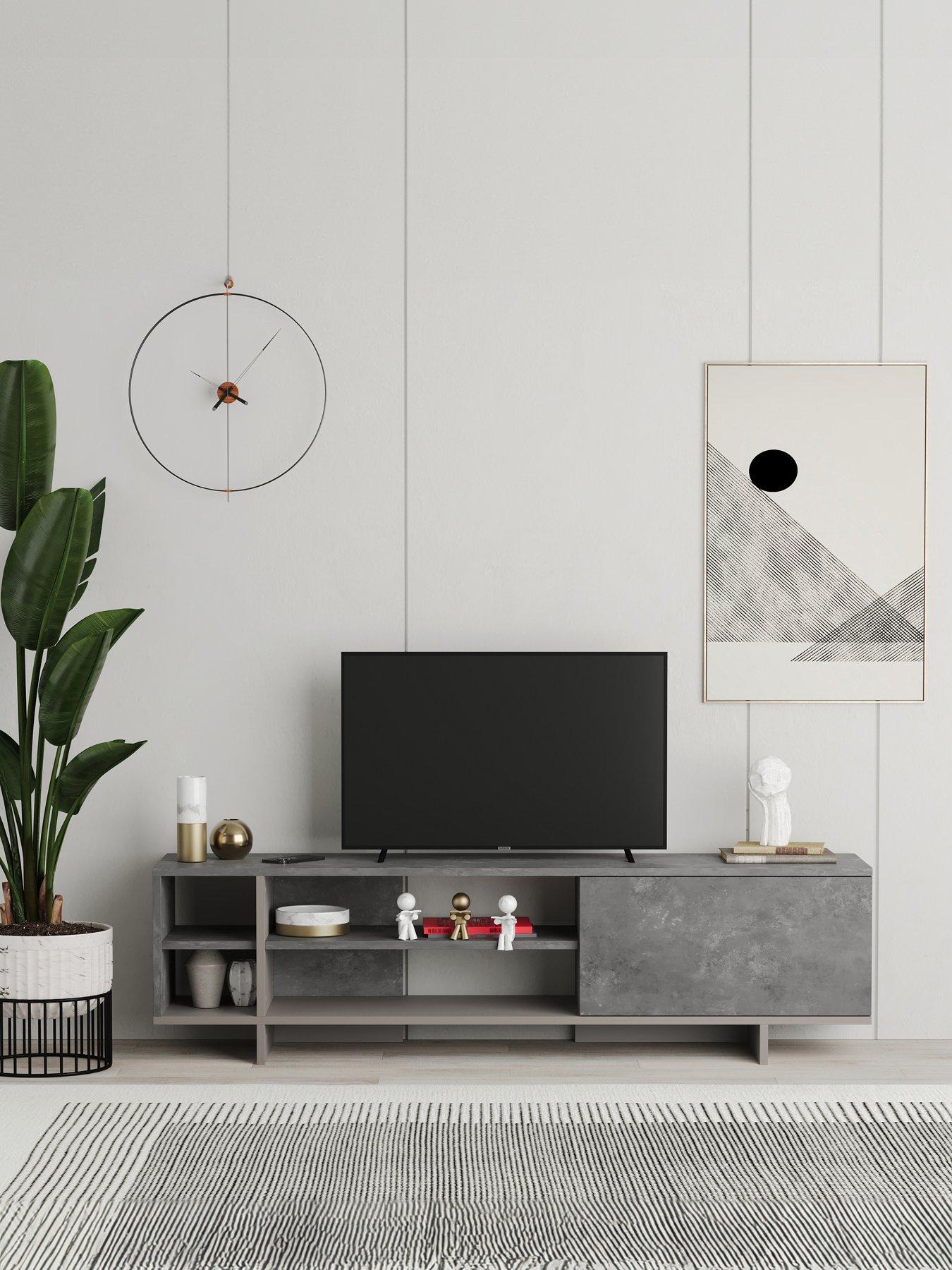 Decortie Stockton Tv Stand - Grey/mocha