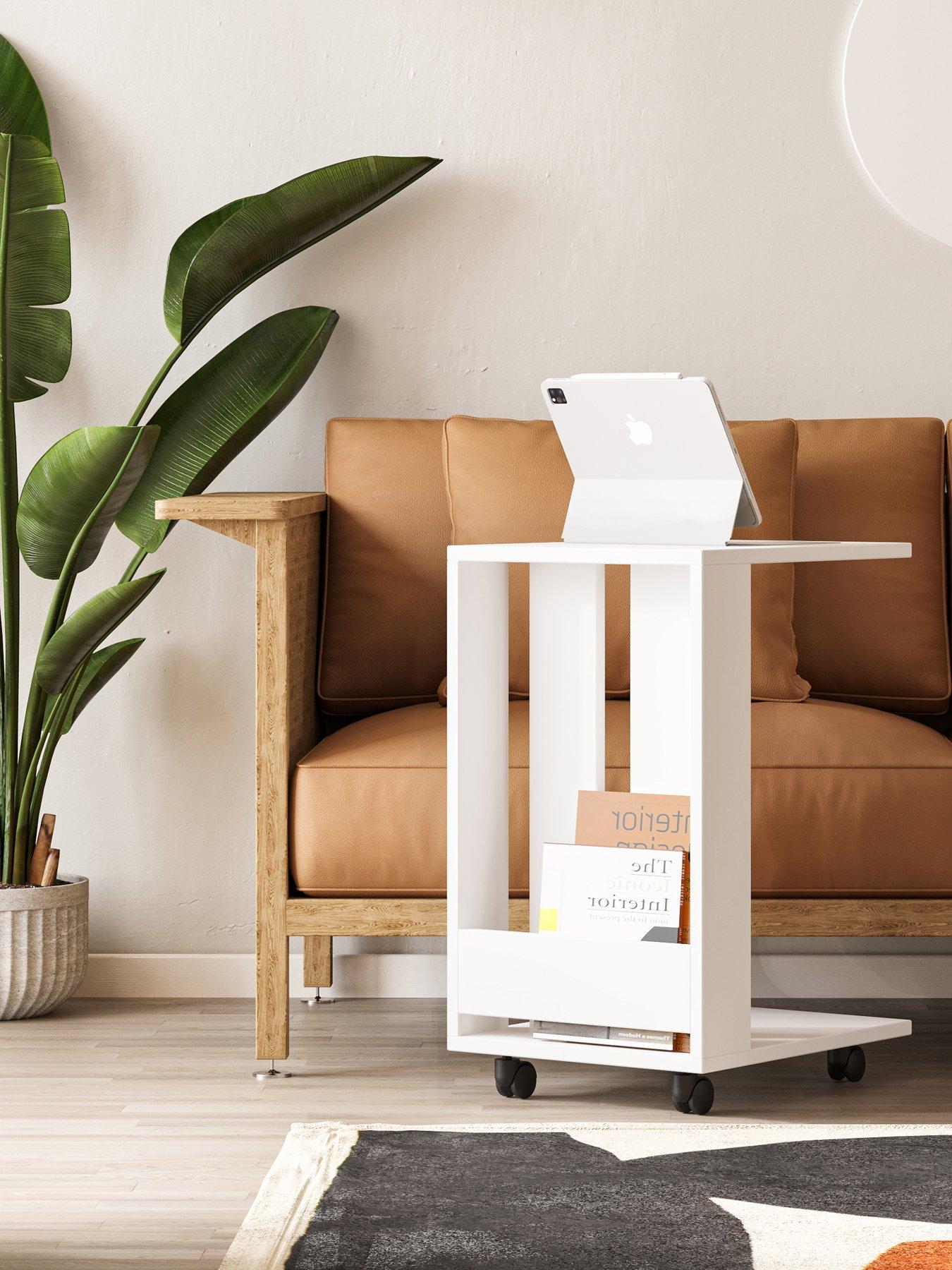 Decortie Edi Side Table - White