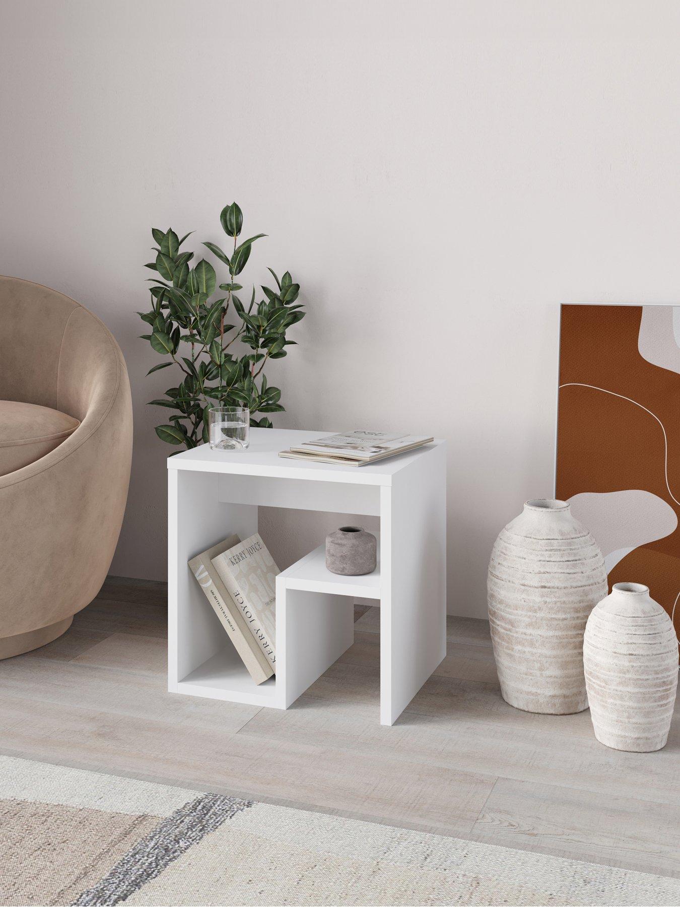 undefined Bon Side Table - White