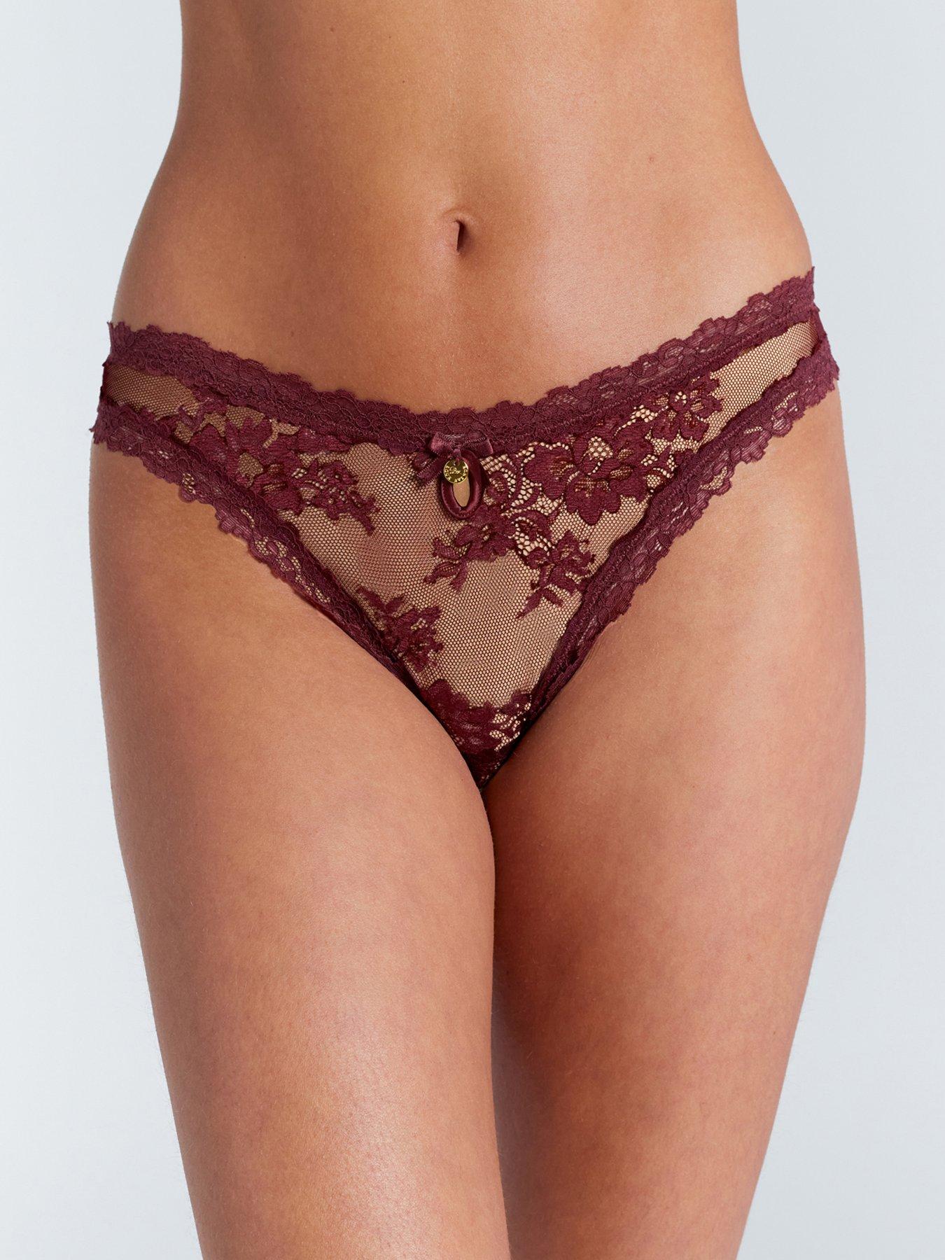 Boux Avenue Carissa Bumless Brief - Oxblood